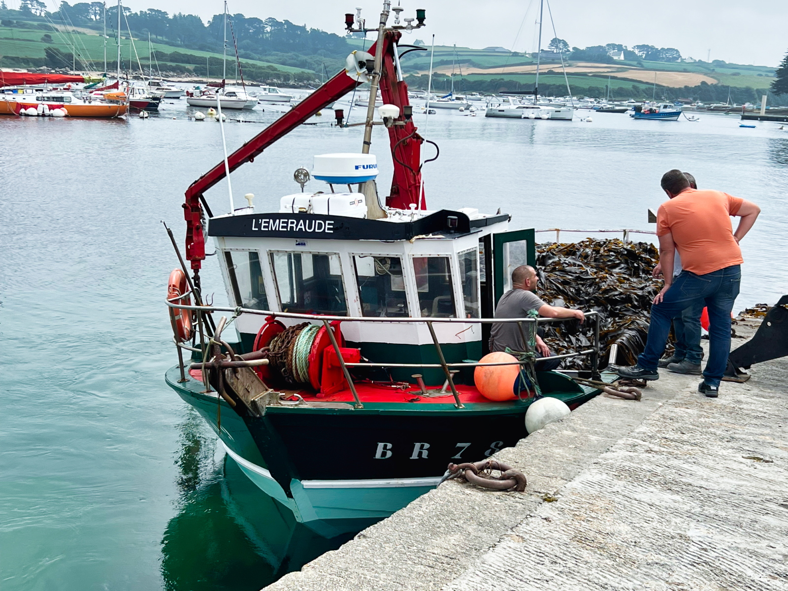 14 – Lanildut, seaweed boat, waiting to be unloaded