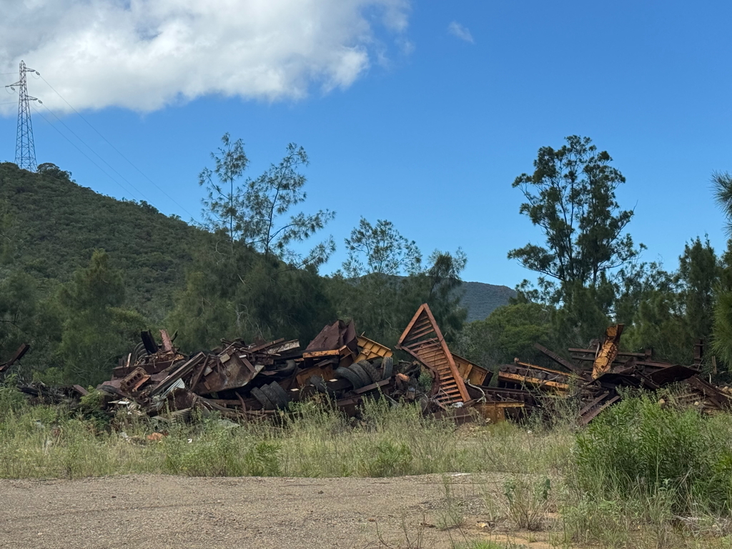 Abandoned mining machinery