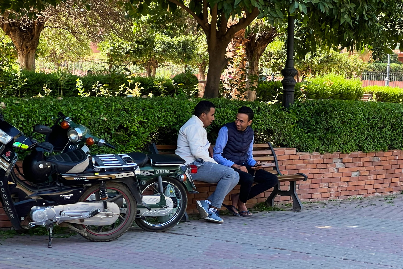 3 – Discussing motorbikes or... love? Morocco